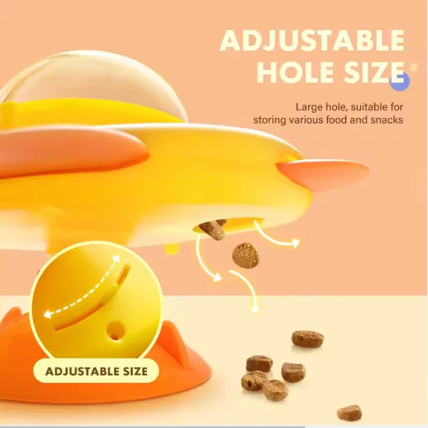 Pet spinning food ball