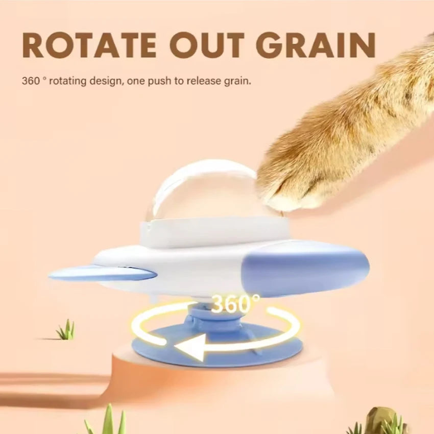 Pet spinning food ball