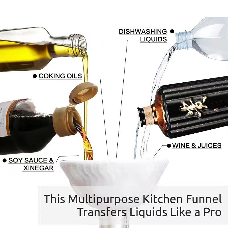 Mushroom Funnel Household Mini Funnel Kitchen Wine Oil Silicone Funnel