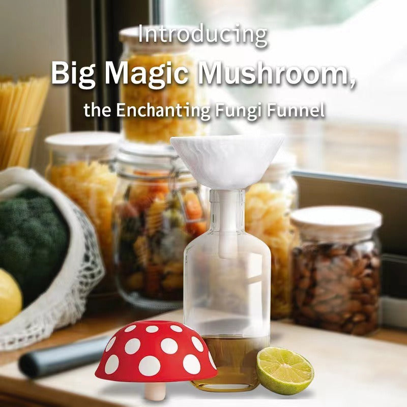 Mushroom Funnel Household Mini Funnel Kitchen Wine Oil Silicone Funnel
