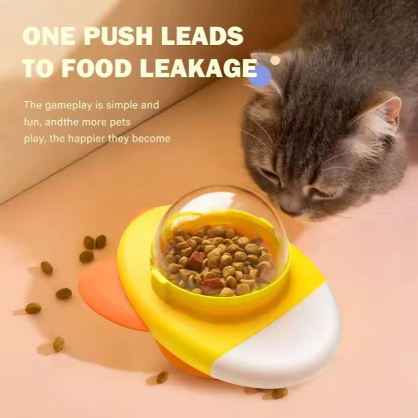 Pet spinning food ball