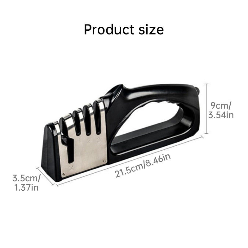 4 - stage kitchen knife sharpener, multifunctional, portable, non - slip base, kitchen gadget