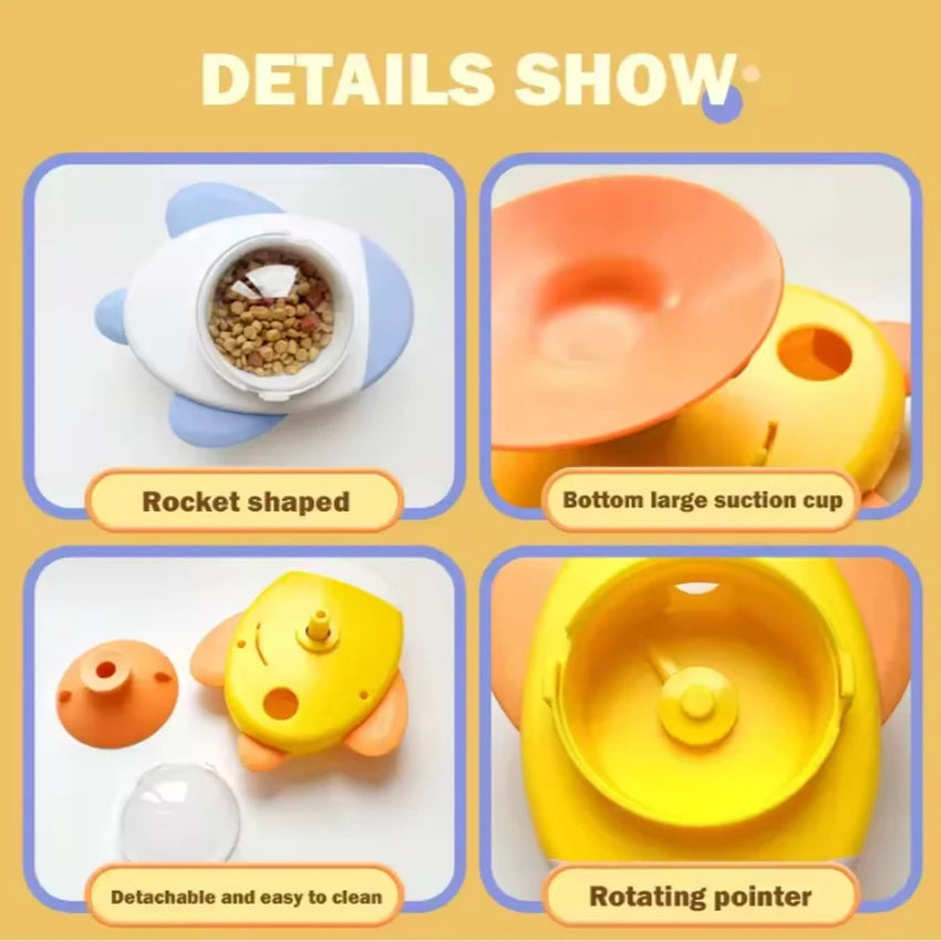 Pet spinning food ball